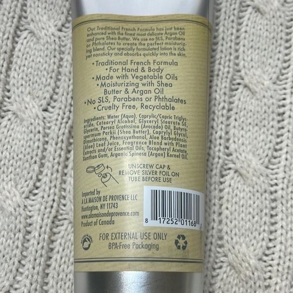 NWOT. A LA MAISON Fresh Sea Salt Hand & Body Lotion. 8 oz. parade free. Shea. - Picture 3 of 4